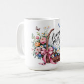 美しいお母さんの日おめでとうママ コーヒーマグカップ (正面左)