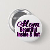 美しいお母さん 缶バッジ (正面&裏面)