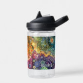 美しいお洒落カラフル新学期 ウォーターボトル (左面)