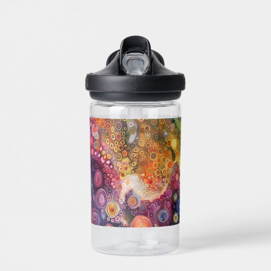 美しいお洒落カラフル新学期 ウォーターボトル (正面)