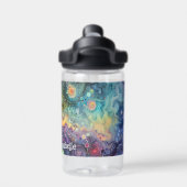 美しいお洒落カラフル新学期 ウォーターボトル (背面)