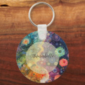 美しいお洒落カラフル新学期 キーホルダー (正面)