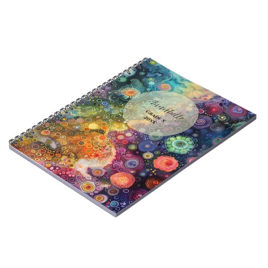 美しいお洒落カラフル新学期 ノートブック (左側)