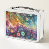 美しいお洒落カラフル新学期 メタルランチボックス (裏面)