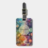 美しいお洒落カラフル新学期 ラゲッジタグ (正面縦)