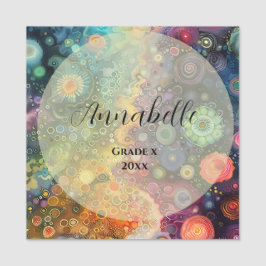 美しいお洒落カラフル新学期 名札