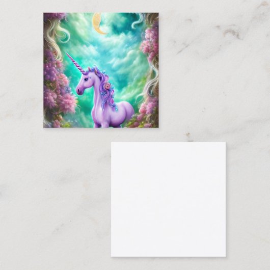 美しいお洒落一角馬 スクエア名刺 (正面/裏面)