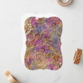 美しいお洒落植物性ビクトリアン映画A ノートカード (正面/裏面インサイチュ)