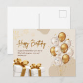 美しいお誕生日おめでとうございます ポストカード (正面/裏面)