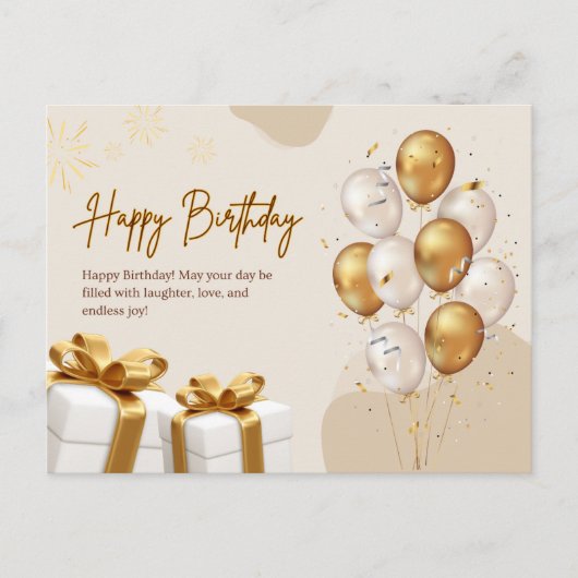 美しいお誕生日おめでとうございます ポストカード (正面)