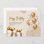 美しいお誕生日おめでとう ポストカード (正面/裏面)