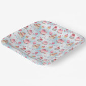 美しいお誕生日ケーキ ペーパープレート (傾斜あり)