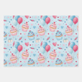 美しいお誕生日ケーキ ラッピングペーパーシート (正面3)