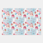 美しいお誕生日ケーキ ラッピングペーパーシート (正面2)