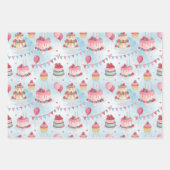 美しいお誕生日ケーキ ラッピングペーパーシート (正面)