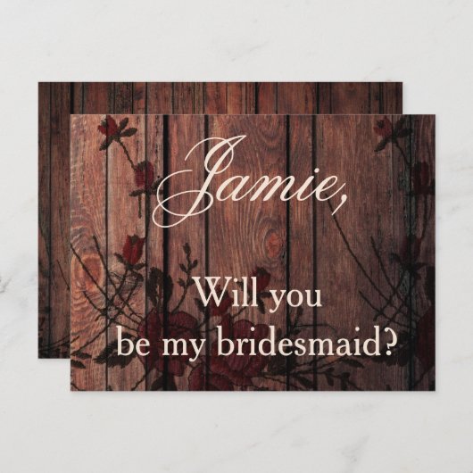 美しいかな私の花嫁の赤いレースフェイク インビテーションポストカード (正面/裏面)