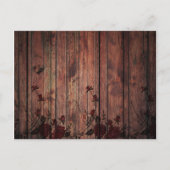 美しいかな私の花嫁の赤いレースフェイク インビテーションポストカード (裏面)