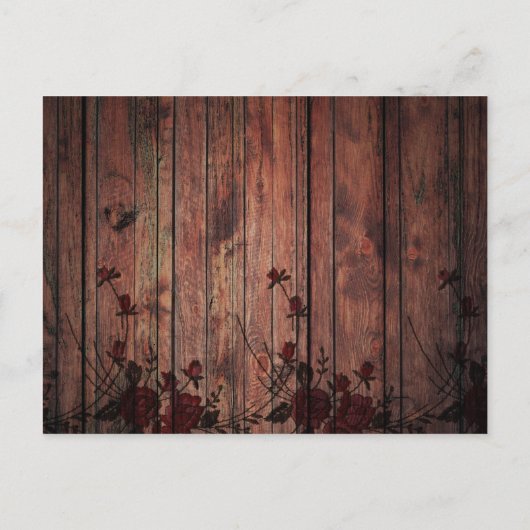 美しいかな私の花嫁の赤いレースフェイク インビテーションポストカード (裏面)