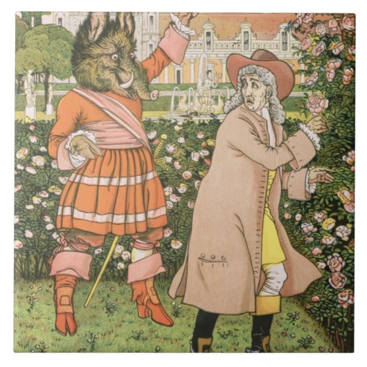 美しいからのイラストレーションおよび獣1901年(colo タイル (正面)