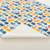 美しいかわいいの遊猫、おもちゃの白いバ シェルパブランケット (3/4)