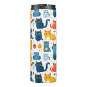 美しいかわいいの遊猫、おもちゃの白いバ タンブラー (裏面)