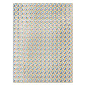 美しいかわいいの遊猫、おもちゃの白いバ テーブルクロス (正面)