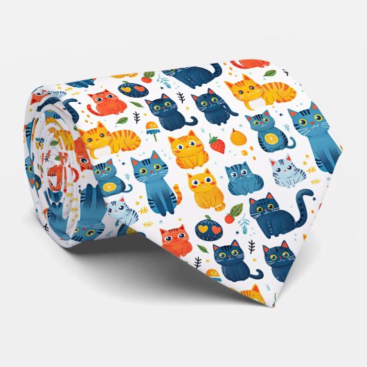 美しいかわいいの遊猫、おもちゃの白いバ ネクタイ (ロール)