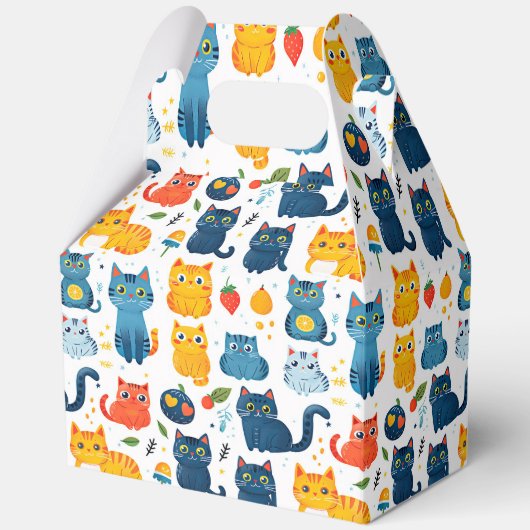 美しいかわいいの遊猫、おもちゃの白いバ フェイバーボックス (正面)