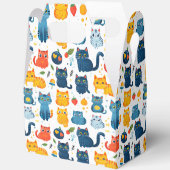 美しいかわいいの遊猫、おもちゃの白いバ フェイバーボックス (見開き)