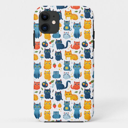 美しいかわいいの遊猫、おもちゃの白いバ Case-Mate iPhoneケース (裏面)