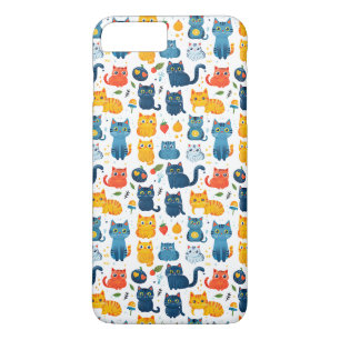 美しいかわいいの遊猫、おもちゃの白いバ iPhone 8 PLUS/7 PLUSケース