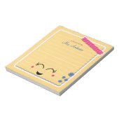 美しいかわいいオレンジの先生鑑賞 ノートパッド (回転)