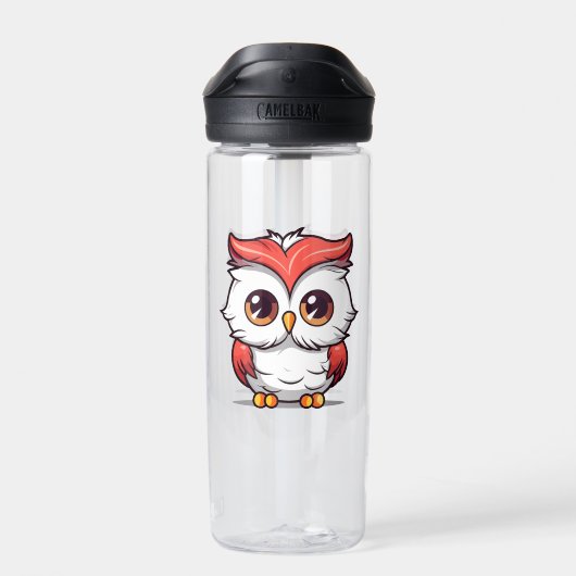 美しいかわいいスタイルフクロウ漫画–77038 ウォーターボトル (背面)