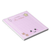 美しいかわいいピンクの先生鑑賞 ノートパッド (アングル)