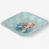 美しいかわいいブロンドマーメイド誕生日 ペーパープレート (傾斜あり)