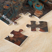 美しいかわいいボホクジャク鳥 ジグソーパズル (側面)