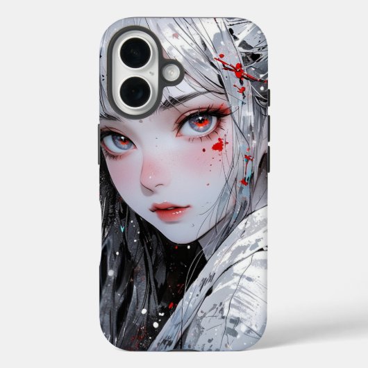 美しいかわいい女の子の雪の白ケースメイトiPhone Case-Mate iPhoneケース (裏面)