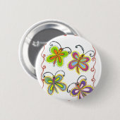 美しいかわいい蝶アート：完璧な贈り物 缶バッジ (正面&裏面)