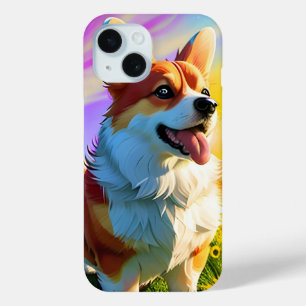美しいかわいらしコーギパピードッグ2 iPhone 15ケース