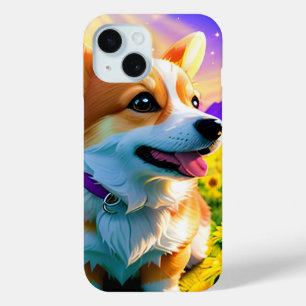 美しいかわいらしコーギパピードッグ3 iPhone 15ケース