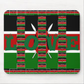 美しいかわいらしユニークな黒の赤の緑 マウスパッド (正面)