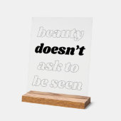 美しいがアクリル頼記号を示さない アクリルサイン (傾斜)