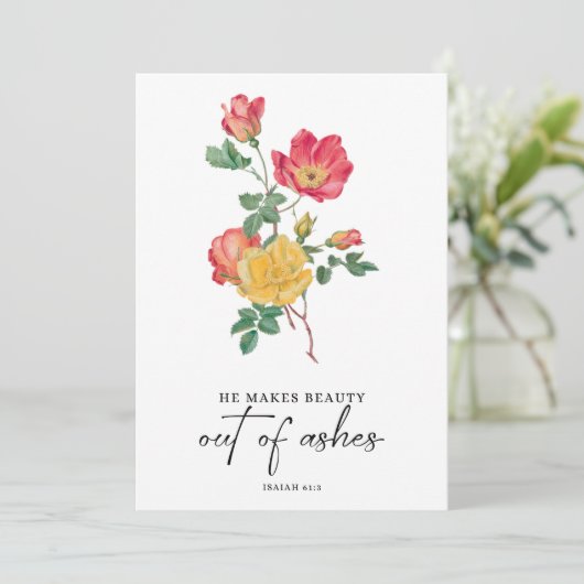 美しいが灰から抜け出した。キリスト教聖書聖句 招待状 (スタンド正面)