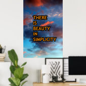美しいが簡素だ ポスター (ホームオフィス)