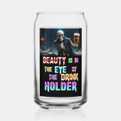 美しいが飲み物のホルダーの目に入る ガラス缶 (裏面)