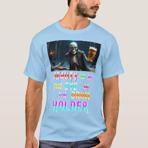 美しいが飲み物のホルダーの目に入る Tシャツ