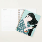 美しいが髪をコーミング1920年橋口五葉 プランナー手帳 (ディスプレー)