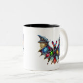 美しいこうもり ツートーンマグカップ (正面右)