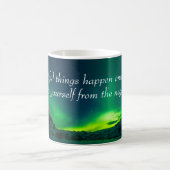 美しいことが起こる感動的引用文 コーヒーマグカップ (中央)