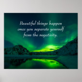 美しいことが起こる感動的引用文 ポスター (正面)